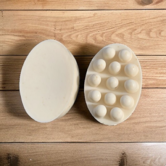 Handmade Soap - Oatmeal Honey & Milk Massage Soap Bar - Picture 2 of 8